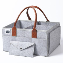 Little Story Diaper Caddy+Travel Pouch-Medium-Grey