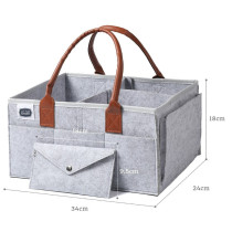 Little Story Diaper Caddy+Travel Pouch-Medium-Grey