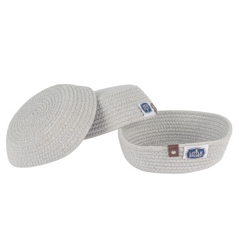 Little Story Multipurpose Rope Baskets- Set of 3 - Grey