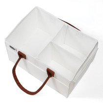 Little Story Diaper Caddy+Travel Pouch-Medium-White