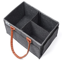 Little Story Diaper Caddy+Travel Pouch-Medium-Dark Grey