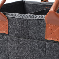 Little Story Diaper Caddy+Travel Pouch-Medium-Dark Grey