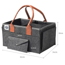 Little Story Diaper Caddy+Travel Pouch-Medium-Dark Grey