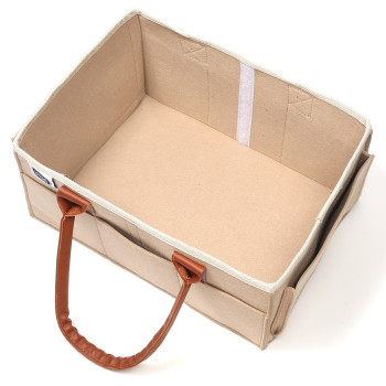 Little Story Diaper Caddy+Travel Pouch-Medium-Ivory