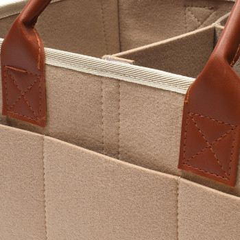 Little Story Diaper Caddy+Travel Pouch-Medium-Ivory