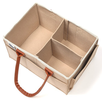 Little Story Diaper Caddy+Travel Pouch-Medium-Ivory