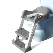 Eazy Kids Step Stool Foldable Potty Trainer Seat- Grey