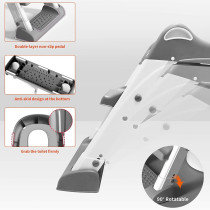 Eazy Kids Step Stool Foldable Potty Trainer Seat- Grey