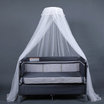 Teknum 4 in 1 Baby Bedside Co-Sleeper Bassinet and Playpen wt Rocker Grey