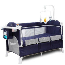 Teknum 4 in 1 Baby Bedside Co-Sleeper Bassinet and Playpen wt Rocker Navy Blue