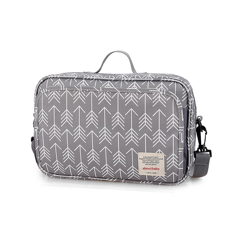 Little Story Baby Diaper Changing Clutch Kit-Melange Grey