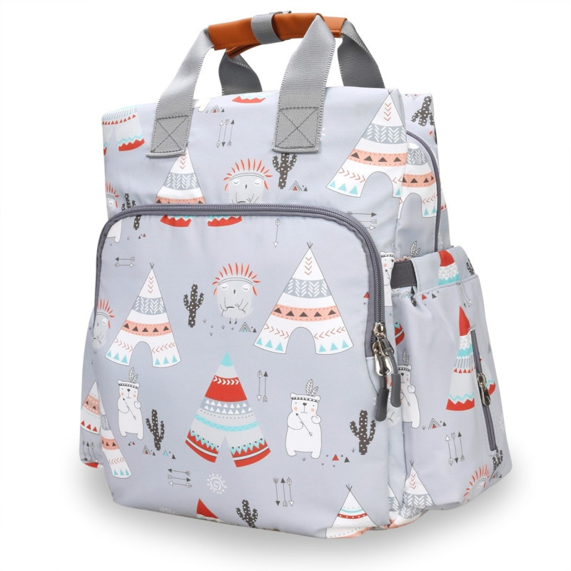 Little Story Styler Diaper Backpack - Polar Bear Grey