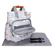 Little Story Styler Diaper Backpack - Polar Bear Grey