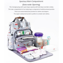 Little Story Styler Diaper Backpack - Polar Bear Grey