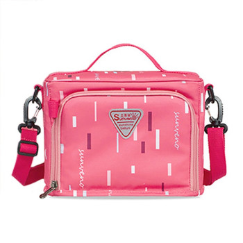 Sunveno Multipurpose Lunch Bottle Bag - Pink