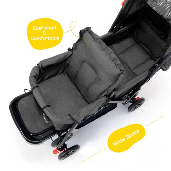 Teknum Double Stroller Combo - Dark Grey