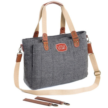 Little Story Bronx Diaper Bag - Grey
