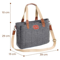 Little Story Bronx Diaper Bag - Grey