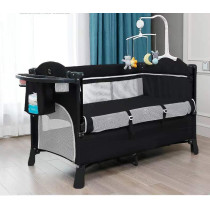 Teknum 4 in 1 Baby Bedside Co-Sleeper Bassinet and Playpen wt Rocker Black