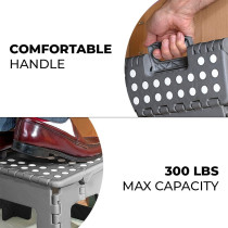 Eazy Kids Foldable Step Stool-Grey