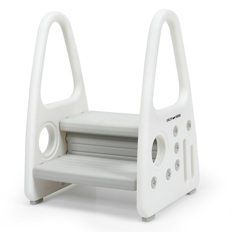 Eazy Kids 2 Step Stool-Grey