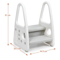 Eazy Kids 2 Step Stool-Grey