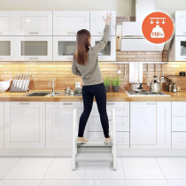 Eazy Kids 2 Step Stool-Grey