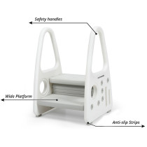 Eazy Kids 2 Step Stool-Grey