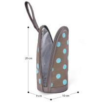 Little Story Insulated Bottle Bag - Polka Brown