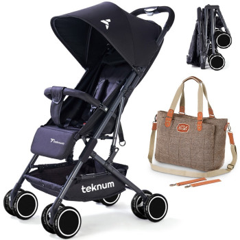 Teknum Stroller Diaper Bag Combo - Black