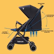 Teknum Stroller Diaper Bag Combo - Black