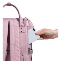 Sunveno Diaper Bag - Nova Pink + Stroller Hooks