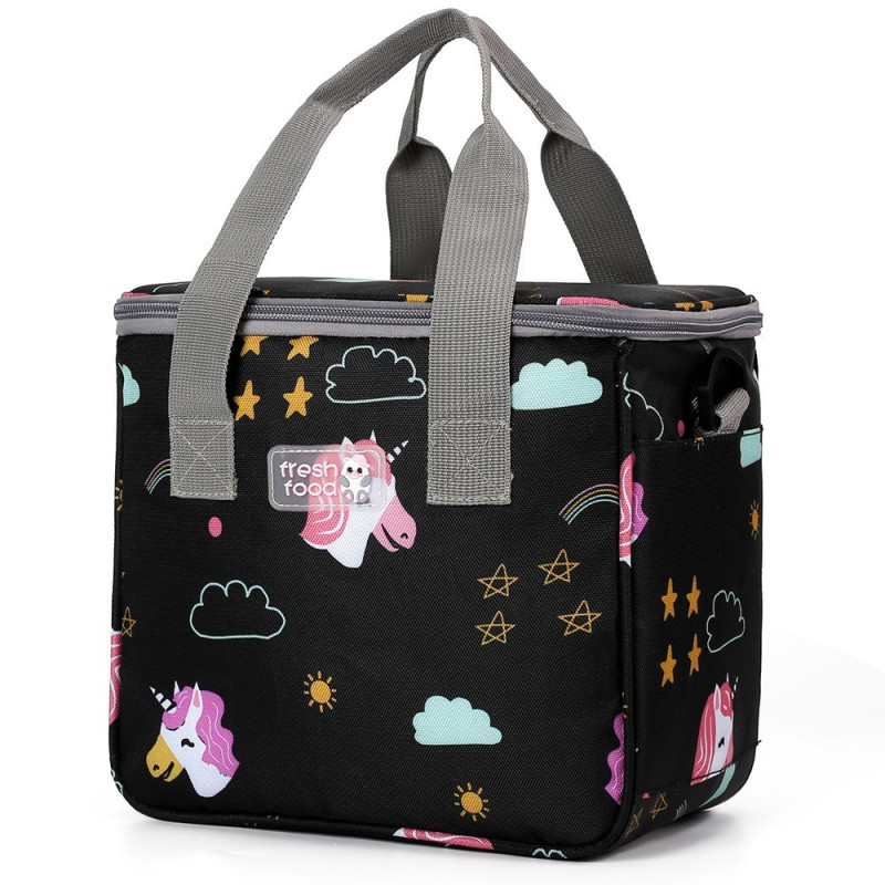 Eazy Kids Unicorn Lunch Bag - Black