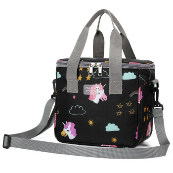 Eazy Kids Unicorn Lunch Bag - Black
