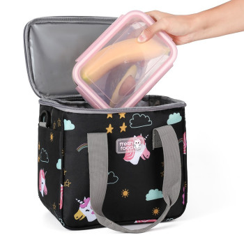 Eazy Kids Unicorn Lunch Bag - Black