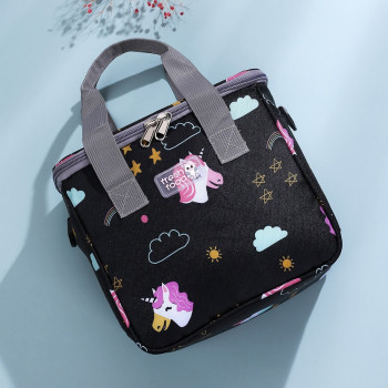 Eazy Kids Unicorn Lunch Bag - Black