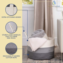 Little Story Multipurpose/Laundry Caddy Basket XXL - Grey