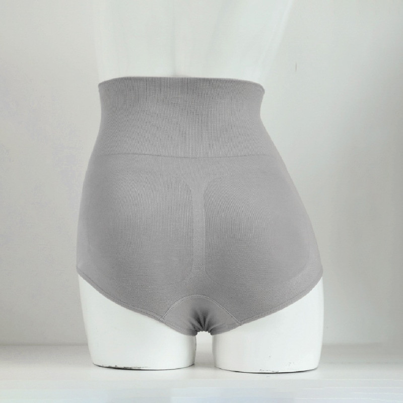 Sunveno High Waist Maternity Belly Support Cotton Panties-Grey