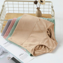 Sunveno High Waist Maternity Belly Support Cotton Panties-Skin