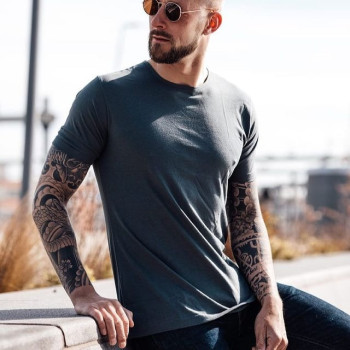 Nooboo Luxe Bamboo Dad T-Shirt Dark Grey - L