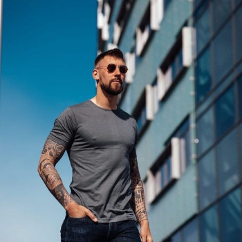 Nooboo Luxe Bamboo Dad T-Shirt Dark Grey - XL