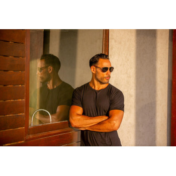 Nooboo Luxe Bamboo Dad T-Shirt Black - XL