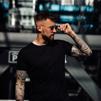 Nooboo Luxe Bamboo Dad T-Shirt Black - XXL