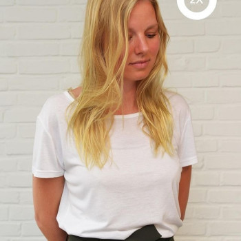 Nooboo Luxe Bamboo Mom T-Shirt White - S