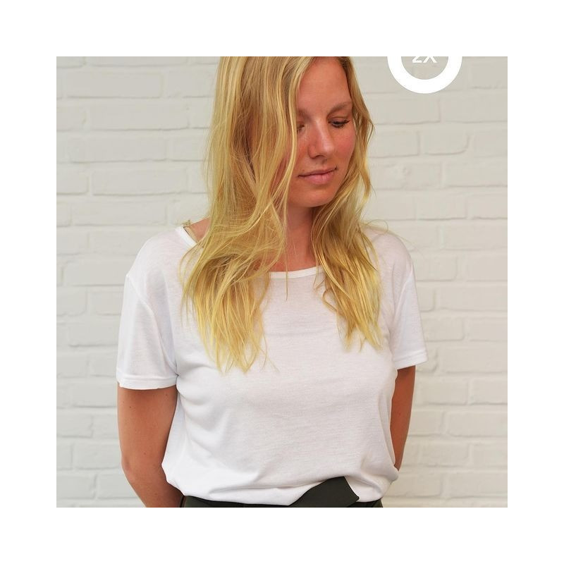 Nooboo Luxe Bamboo Mom T-Shirt White - L