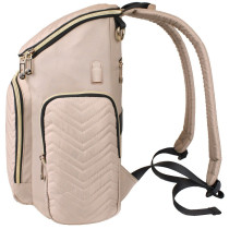 Little Story Georgia Diaper Bag wt Changing Pad &Stroller Hooks - Ivory