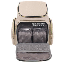 Little Story Georgia Diaper Bag wt Changing Pad &Stroller Hooks - Ivory