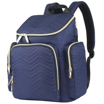 Little Story Georgia Diaper Bag wt Changing Pad &Stroller Hooks - Navy Blue