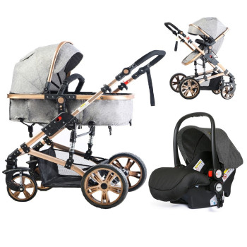 Teknum 4 in 1 Travel System w/t Car Seat - Grey