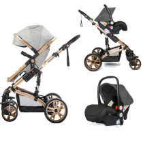 Teknum 4 in 1 Travel System w/t Car Seat - Grey